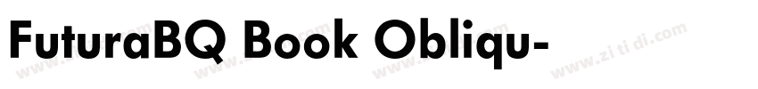FuturaBQ Book Obliqu字体转换